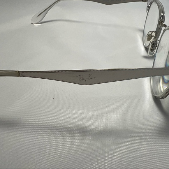 Ray-Ban Clear Half-Rimless Round Eyeglasses with Case - Frames Only - Picture 5 of 10
